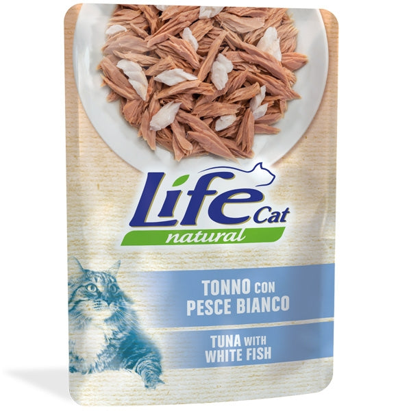 Life Cat Tonno con Pesce Bianco Busta 70gr Life Cat Tonno con Pesce Bianco Busta 70gr